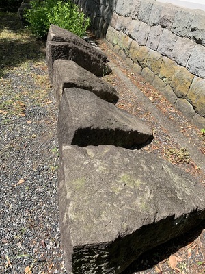 櫓に使われていた石垣