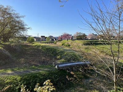 北館と西館の間の中土塁