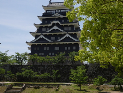 天守北面鉄板張り