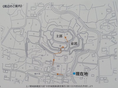 上ノ郷城跡縄張り図