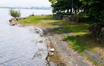琵琶湖に面した本丸東側