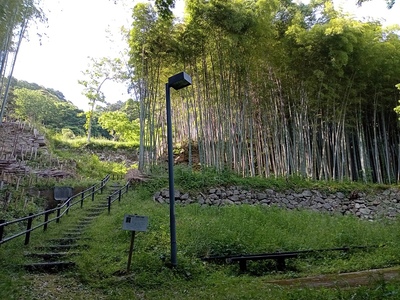 八幡山城　大手道・家臣団屋敷跡石垣・秀次公館跡石垣