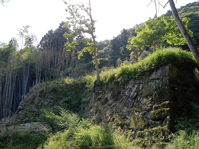 八幡山城　秀次公館跡石垣