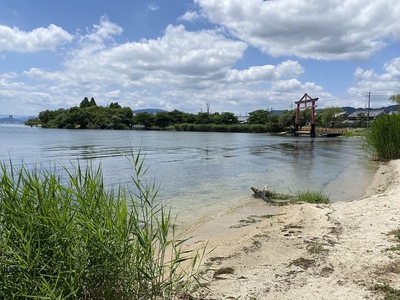 坂本城址公園　浜辺