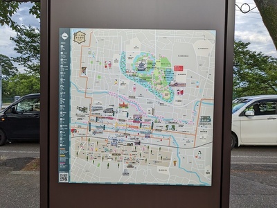 市内の地図(城址公園第3駐車場付近)