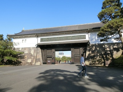 桜田門 青と白の対象門