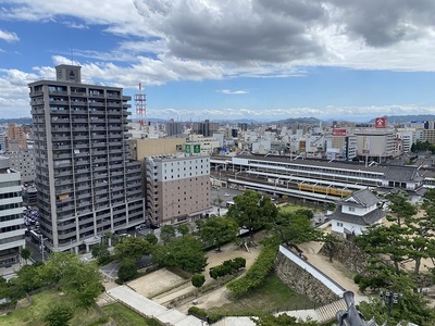 天守5階より　福山駅