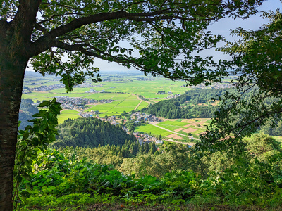 箕冠城　本丸からの風景