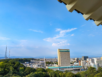 浜松城からみた浜松市の風景