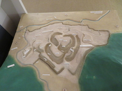 岩崎城跡模式地形模型