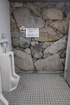 トイレの奥の壁