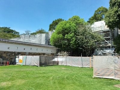 姫路城はの門南方土塀外１棟保存修理工事現場其の一
