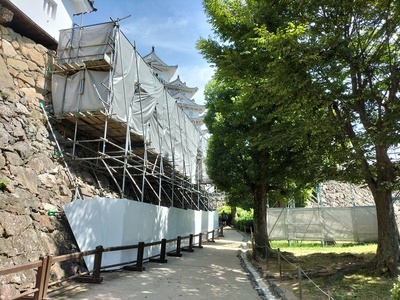 姫路城はの門南方土塀外1棟保存修理工事現場其の弐