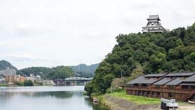 犬山城と木曽川