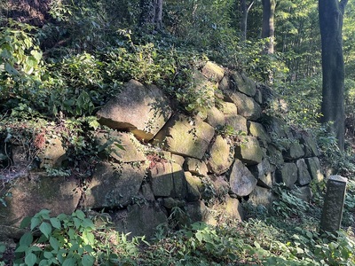 本丸北西側の残存石垣