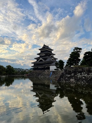 夕暮れの天守