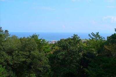 伊勢上野城 天守台に建つ展望台からの眺望