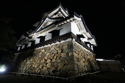 天守(正面を見て左手に回る)夜景