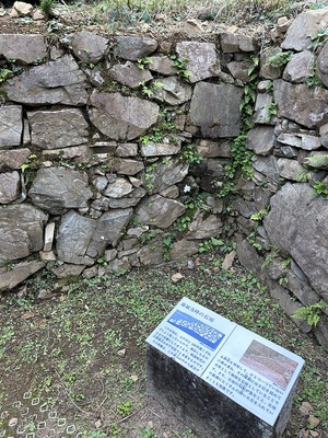 曳橋近くにある築城当時の石垣