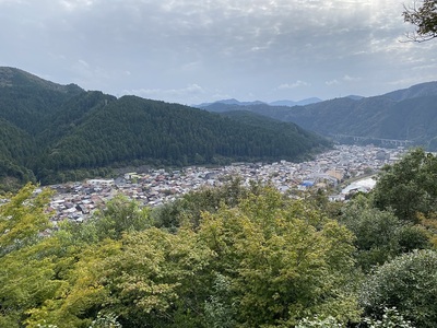 城域から望む郡上八幡城下町