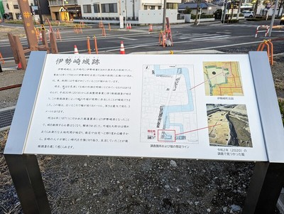 伊勢崎陣屋の堀跡発掘の説明板
