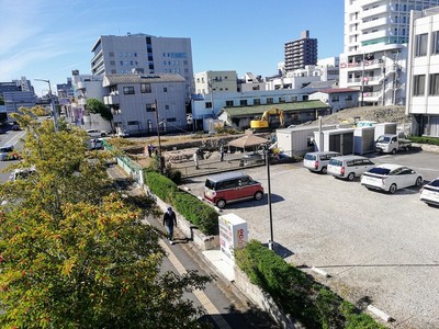 発掘調査現場遠景