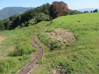 整備された河村城址の景観