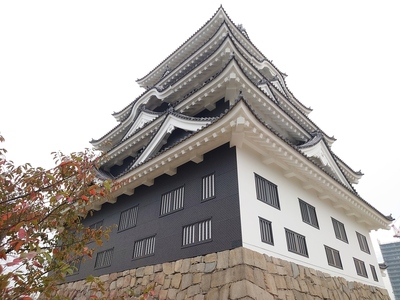 福山城北側の鉄板張り