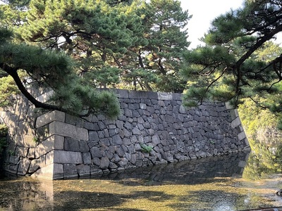 平川濠の石垣(平川門渡櫓側から)