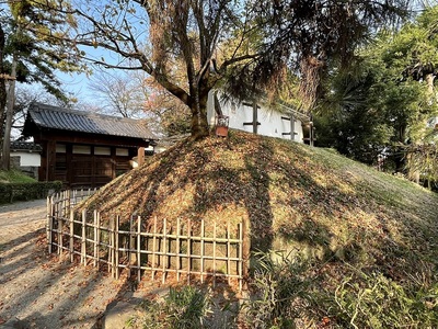 土塁と土橋門(三の丸)