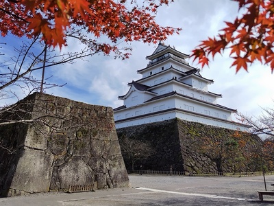 紅葉と天守