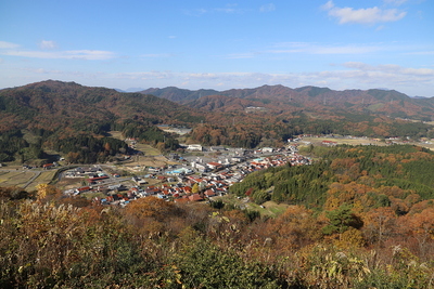 赤名市街地　主郭から