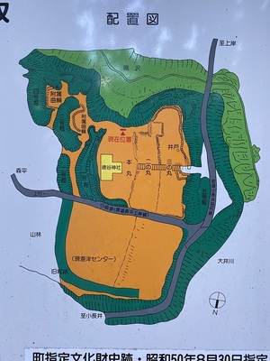 W馬出しを含む城址配置図