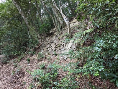 登城の道の石垣