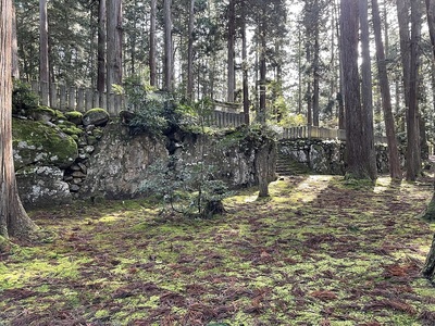 白山神社奥にある石垣