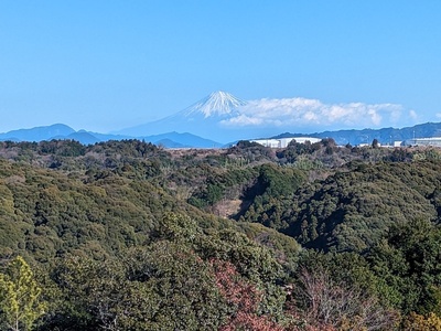 東の尾根曲輪から見た富士山