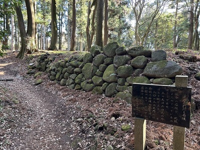 三の丸門跡と石垣