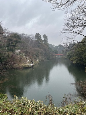 三の丸から本丸の眺め。見事な水濠。