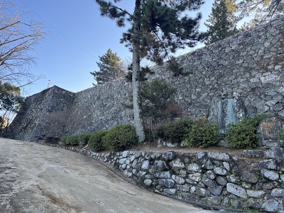 表門跡から見た本丸石垣