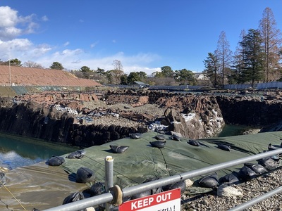 駿府城　天守閣発掘現場