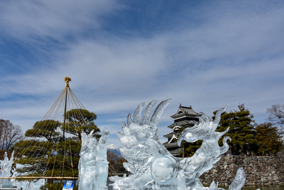 松本城　氷の彫刻フェスティバル
