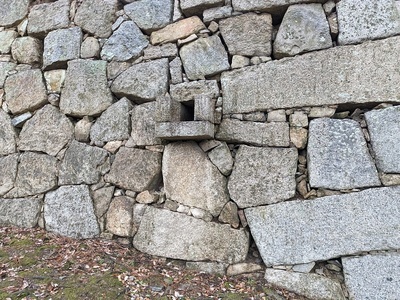 本丸上段西辺北部の石樋