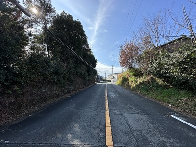 竹本城沿い、県道372号線。(東側)