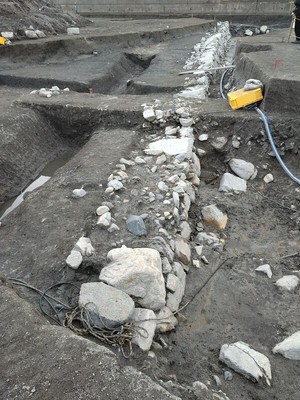 2024年1月 新たに発見された石垣と堀と溝