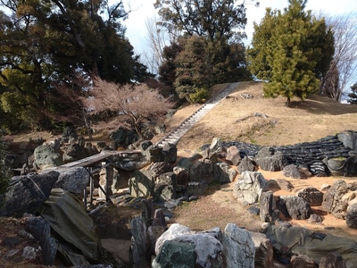 工事中の庭園