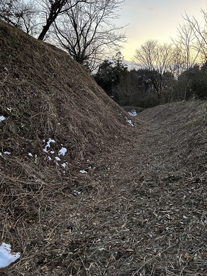 本丸を囲む空堀