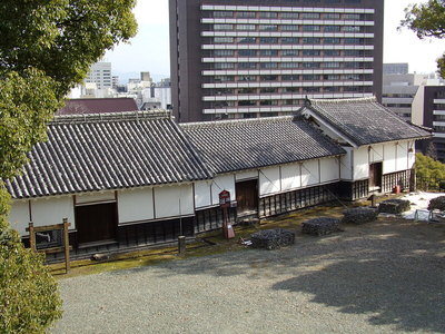 田子櫓と七間櫓と十四間櫓（城内側）