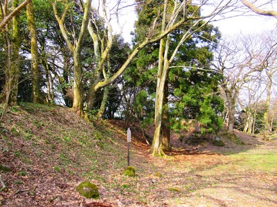 本丸・大土塁および櫓台