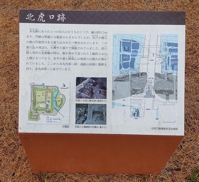 北虎口跡案内板