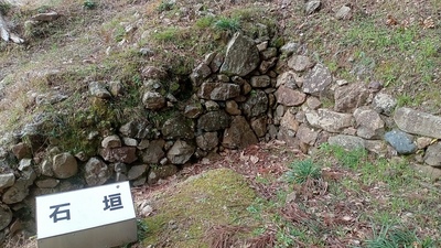 城主居館跡 最下段南面石垣